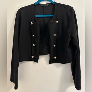 Cropped Blazer Plus Size prettylittlething